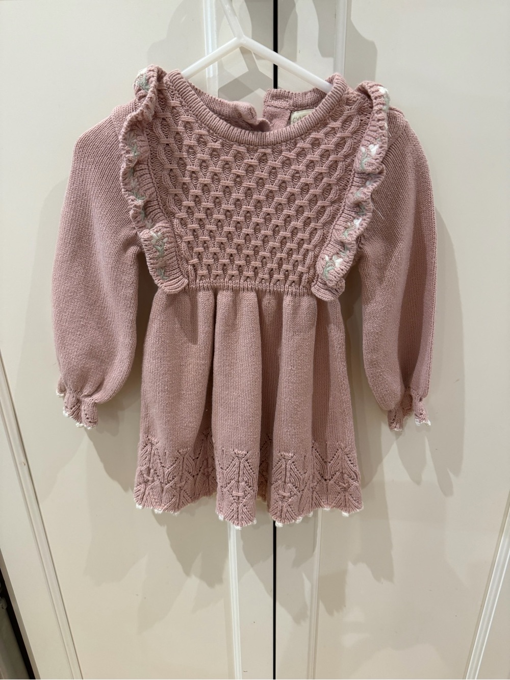 Cynthia rowley 12m Girls' Pink Knit Long-Sleeve Dress